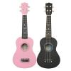 Hot 21 Inch 12 Fret Acoustic Maple Wood Basswood Black/Pink Soprano Ukulele Nylon 4 Strings Guitar Musical Instrument 2-Black #2 small image