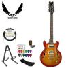 GoDpsMusic BOCA12-TCS Dean Boca 12-String Electric Hollowbody in Trans Cherry Sunburst with Accessories #1 small image