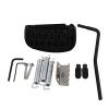 Yibuy Black Metal Guitar Tremolo Bridge System with Whammy Bar Set for Electric Guitar Replacement