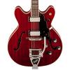 Guild Starfire V w/ GVT CHR Semi-Hollow Body Electric Guitar, Cherry Red, with Guild Hard Case, ChromaCast Electric Strings, Cable, Strap, Picks, Stand and Polish Cloth #2 small image