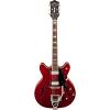 Guild Starfire V w/ GVT CHR Semi-Hollow Body Electric Guitar, Cherry Red, with Guild Hard Case, ChromaCast Electric Strings, Cable, Strap, Picks, Stand and Polish Cloth
