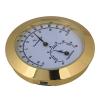 Yibuy Golden Round Alloy Violin Thermometer and Hygrometer for Guitar Violin Case #1 small image