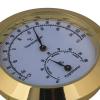Yibuy Golden Round Alloy Violin Thermometer and Hygrometer for Guitar Violin Case #4 small image