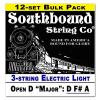 12-pack Electric &quot;Light&quot; 3-String Cigar Box Guitar Strings - Open D Tuning - D F# A #1 small image
