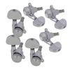 Yibuy Silver Zinc Alloy Oval Shape 3L3R String Guitar Locking Tuning Pegs Keys for ALL Guitar Set of 6 #2 small image