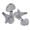 Yibuy Silver Zinc Alloy Oval Shape 3L3R String Guitar Locking Tuning Pegs Keys for ALL Guitar Set of 6 #3 small image
