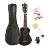 Soprano Ukulele Starter Kit - 21&quot; EVERJOYS Music Collection #1 Sell w/ FREE Gig Bag Songbook Tuner Pick Spare String and Microfiber Polishing Cloth Quality Blackwood for Fingerboard and Bridge (Black) #1 small image