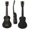 Soprano Ukulele Starter Kit - 21&quot; EVERJOYS Music Collection #1 Sell w/ FREE Gig Bag Songbook Tuner Pick Spare String and Microfiber Polishing Cloth Quality Blackwood for Fingerboard and Bridge (Black) #2 small image