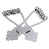 Yibuy Chrome Tailpiece Bridge for 6 String Jazz Archtop Guitar Set of 10 #2 small image