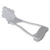 Yibuy Chrome Tailpiece Bridge for 6 String Jazz Archtop Guitar Set of 10 #3 small image