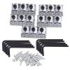 Yibuy Chrome String Lock Locking Nut with Wrench Screw for Tremolo Double Locking System Set of 10 #1 small image