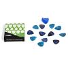 Precision Music Assorted Guitar Picks/Plectrums with Free Guitar Pick Holder: The Pack of 6 Medium Guitar Picks and 6 Heavy Guitar Picks ~ Musicians Love These! (Colors may vary)