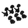Yibuy Guitar Tuners Tuning Pegs Keys Machine Heads Trim Locking 3R3L with Big Oval Shape Tips Black Set of 6 #2 small image