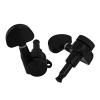 Yibuy Guitar Tuners Tuning Pegs Keys Machine Heads Trim Locking 3R3L with Big Oval Shape Tips Black Set of 6 #3 small image