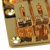 Yibuy Golden Adjustable Bridge Tailpiece for 3 String Cigar Box Electric Guitar Set of 10