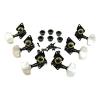 Stylish Black Open-Gear Guitar Tuners/Machine Heads - 6pc. 3 left / 3 right #1 small image