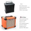 Aroma Guitar Amp 10W Mini Portable Amplifier Speaker Accept 1/4&quot; Guitar Cable for Acoustic Electric Guitar, Electric Guitar, Electric Violin synthetic plastic orange, by LC Prime #5 small image