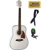Oscar Schmidt Dreadnought White Spruce Top Acoustic Guitar FREE STRAP TUNER #1 small image