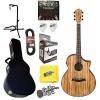 Ibanez Exotic Wood AEW40ZWNT A/E Zebrawood Guitar w/BK Hard Case &amp; More #1 small image
