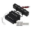 Yibuy Plastic PB Bass Pickup &amp; JB Bass Bridge Pickup with 2 Cable for 4 String Bass #1 small image