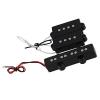 Yibuy Plastic PB Bass Pickup &amp; JB Bass Bridge Pickup with 2 Cable for 4 String Bass #3 small image