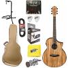 Ibanez Exotic Wood AEW40ZWNT A/E Zebrawood Guitar w/Tweed Hard Case &amp; More #1 small image