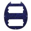 Yibuy Blue Pearl Humbucker Hole Pickguard for 5 String Electric Bass #1 small image