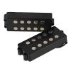 Yibuy Black Color Ceramic Magnet Open Noiseless Double Coil M003 5-String Bass Pickup Set of 2 #2 small image