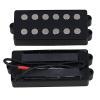 BQLZR Black Ceramic Magnet Open Type Humbucker Double Coil Bass Guitar Pickup for 6 String Bass Guitars Pack of 2
