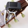 LuguLake Professional Guitar Capo with Clip Tuner Quick Change for Guitars-Black