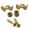 Yibuy Gold Guitar String Retainer with Screw &amp; Spacer for Electric Guitar Set #1 small image