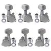 Yibuy Chrome Guitar Parts Guitar String Tuning Pegs 3L3R Guitar Machine Heads Set of 6