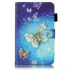 Galaxy Tab 4 7.0 Case, T230 Case, Firefish [Card Slots] Kickstand Synthetic Leather Wallet Case Magnetic Clip Scratch Proof Cover for Samsung Galaxy Tab 4 7.0 inch T230/T231/T235 -Golden Butterfly