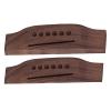 Yibuy Brown 6 String Rosewood Guitar Bridge for Folk Acoustic Guitar Set of 5 #1 small image