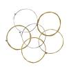 Yibuy Silver Gold Acoustic Folk Guitar Strings Hexagonal Core 0.28mm-1.32mm Set of 6 #3 small image