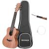 Neewer Concert Size 23 inches Mahogany Ukulele with Gig bag, Strap and Carbon Nylon String, 4 Strings White Binding Ukulele with 18 Brass Frets Rosewood Fingerboard and Bridge for Beginners to Solo #1 small image