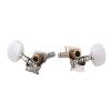 Yibuy 10R10L Silver Semiclosed Banjo Machine Head Tuning Peg Tuner &amp; White Button #2 small image