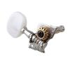Yibuy 10R10L Silver Semiclosed Banjo Machine Head Tuning Peg Tuner &amp; White Button #4 small image