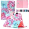 Galaxy Tab A 9.7 Case, T550 Case, Firefish PU Leather Wallet Case [Card Slots] [Kickstand] Magnetic Clip Impact Resistant Protect Case for Samsung Galaxy Tab A 9.7 inch T550 -Flower #1 small image