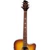 Sawtooth Solid Top Acoustic-Electric Dreadnought Cutaway with ChromaCast Accessories, Iced Tea Burst #4 small image