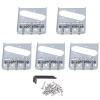 Yibuy Chrome 3 Saddle Ashtray Bridge &amp; Screws &amp; Spanner for Electric Guitar Replacement Set of 5 #1 small image