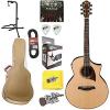 Ibanez Exotic Wood AEW22CD-NT Acoustic-Electric Guitar wTweed Hard Case &amp; More #1 small image