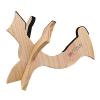Yibuy 27x19cm Wood Wooden Guitar Ukulele Mandolin Banjo Violin Cross Stand Holder Foldable Ultraportable String Instrument Accessories