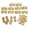 Yibuy String Tree Guide Retainer Body Golden for Electric Guitar Set of 10