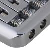 Yibuy Chrome 6 String Fixed Type Bridge &amp; Key &amp; Screws for Guitar Replacement