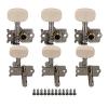 Yibuy Chrome 3R3L Individual Open Guitar Machine Heads with Cream Buttons #1 small image
