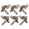 Yibuy Chrome 3R3L Individual Open Guitar Machine Heads with Cream Buttons