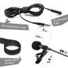 Professional Grade Lavalier Lapel Microphone &shy; Omnidirectional Mic with Easy Clip On System &shy; Perfect for Recording Youtube / Interview / Video Conference / Podcast / Voice Dictation / iPhone