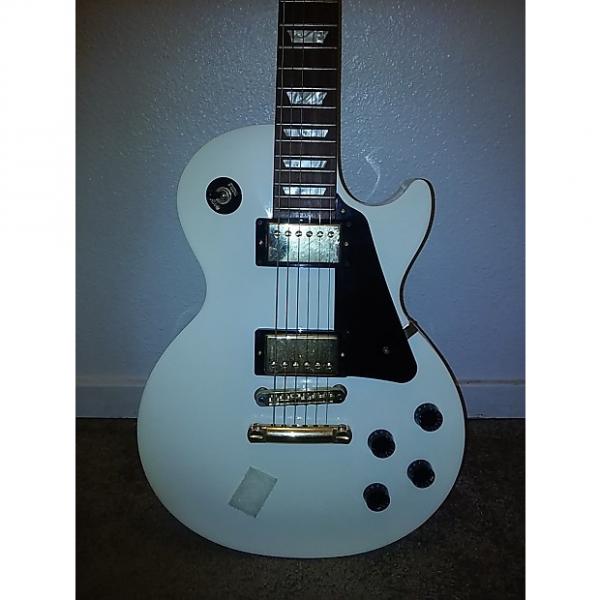Custom Gibson Les Paul Studio Deluxe 2012 Aged Vintage White Over 2-Tone Sunburst #1 image