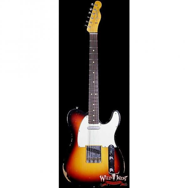 Custom Fender Custom Shop 1963 Telecaster Relic Rosewood Fretboard 3 Tone Sunburst #1 image